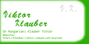 viktor klauber business card